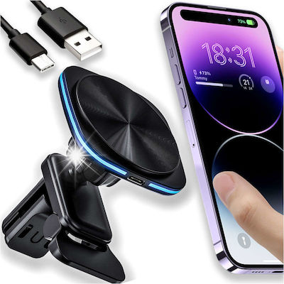 Alogy Mobile Phone Holder Car with Magnet and Wireless Charging Black