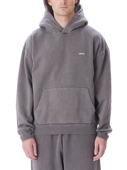 Obey Lowercase Pigment Sweatshirt With Black Hood