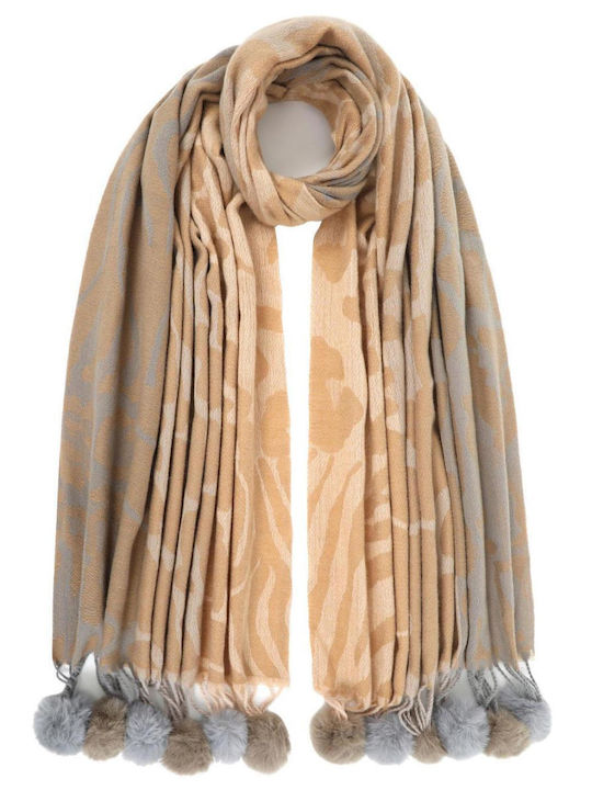 Doca Women's Wool Scarf Beige