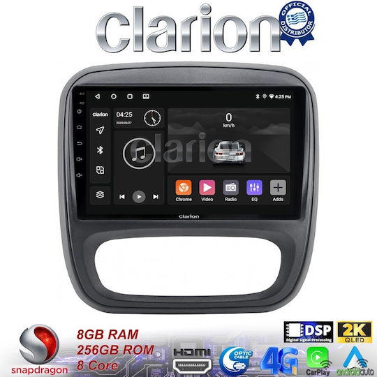 Clarion Ηχοσύστημα Αυτοκινήτου για Opel Vivaro Fiat Talento Nissan NV300 2014 >2020 (Bluetooth/USB/WiFi/GPS/Apple-Carplay/Android-Auto) με Οθόνη Αφής 9"