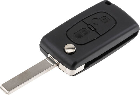 NTY Carcasă cheie auto cu lamă cu 2 butoane pentru Citroen / Peugeot