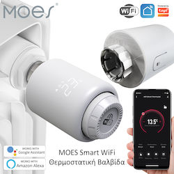 MOES Ηλεκτρονική Θερμοστατική Κεφαλή με Wi-Fi για Σώμα Καλοριφέρ 1τμχ