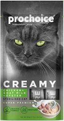 Λιχουδιά Γάτας Prochoice Creamy Chicken & Goat Milk & Oyster 60gr