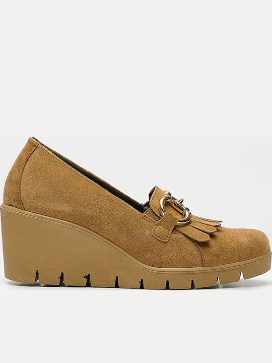 Leder Damen Loafers SCAM/CARAMEL