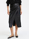 Leder Maxi Rock Schwarz