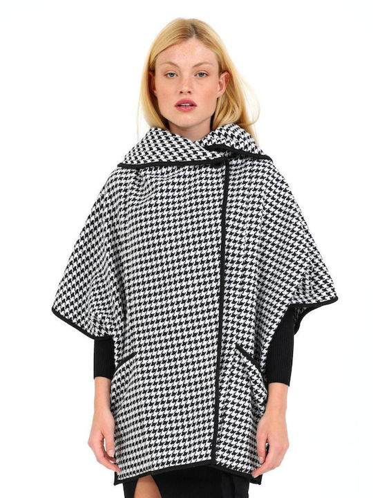 Doca Black Damen Poncho