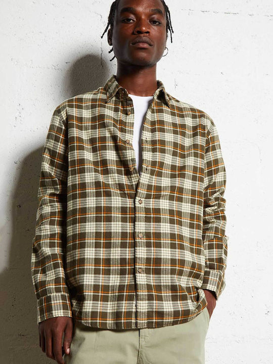 Selected Long-sleeved Flannel Shirt Checked FOR...