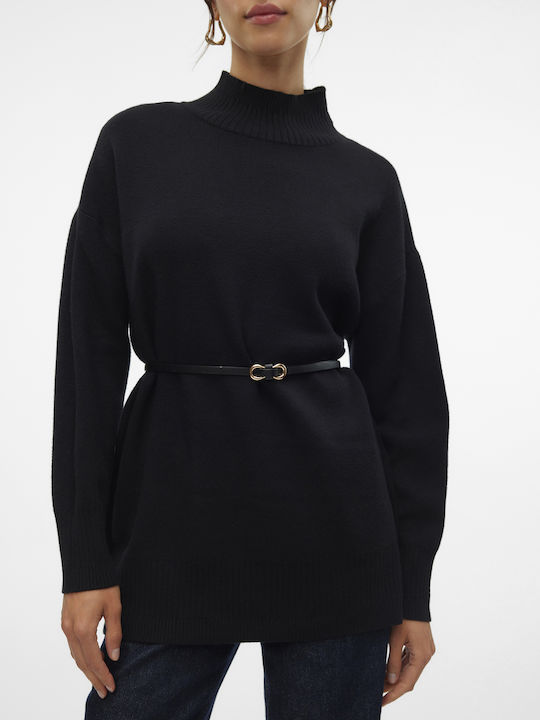 Vero Moda Damen Langarm Pullover Rollkragen Black