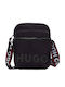Quentyn_ns Zip Herrentasche Schulter / Crossbody Schwarz