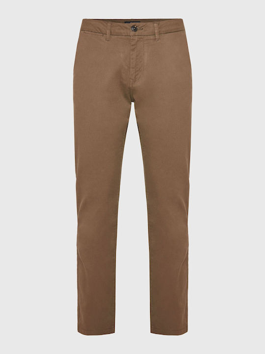 Funky Buddha Men's Trousers Chino in Regular Fit Brown