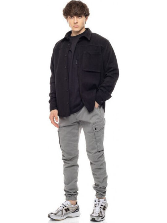 Trousers Cargo Elastic in Slim Fit Grey
