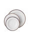 Emfasi Meander Gold Porcelain Dinnerware Set 44pcs