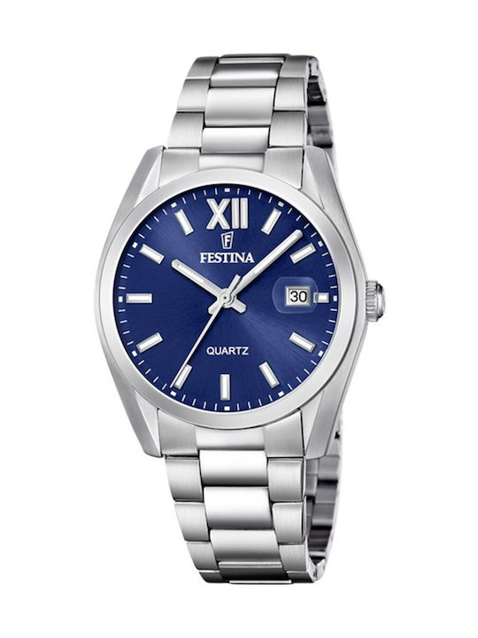 Festina Classic Ceas Baterie cu Argintiu Brățară metalică