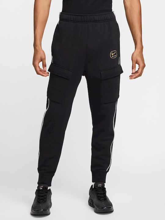 Cargo Sweatpants with Elastic Black