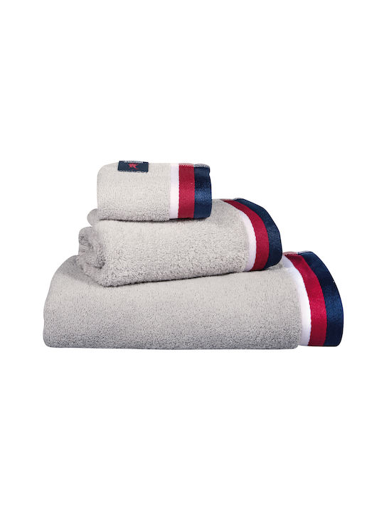 Greenwich Polo Club Greenwich Polo Club Badetücher Set 3 Stück Hellgrau Gewicht 520gr/m²