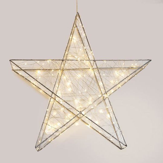 Eurolamp Metal Illuminated Christmas Decorative Star 112x17x112cm White