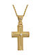 VTJ Women's Byzantine Cross from Gold Plated Silver with Chain