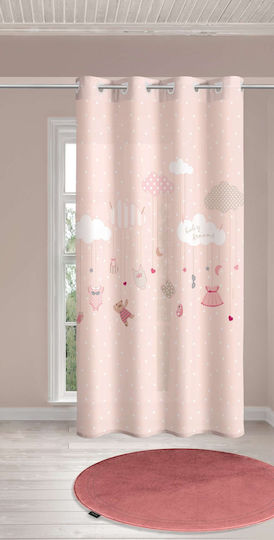 Saint Clair Kids Grommet Top Curtain Audrey Pink 1752030117001 160x240cm