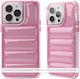 Techsuit Wave Umschlag Rückseite Silikon Rosa (...