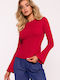 MOE Women's Blouse Long Sleeve Red