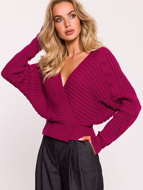 MOE Damen Langarm Pullover Pink