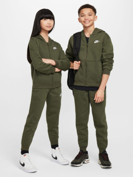 Nike Παιδικό Σετ Φόρμας Χακί 2τμχ Nsw Club