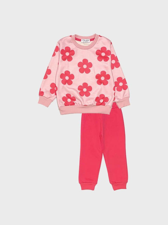 Action Sportswear Παιδικό Σετ Φόρμας Fuchsia 2τμχ