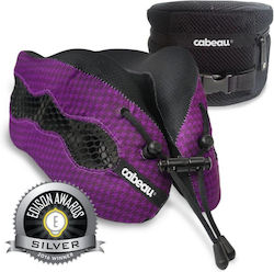 Cabeau Evo Cool Memory Foam Travel Set Pillow and Earplugs with Carrying Case Purple