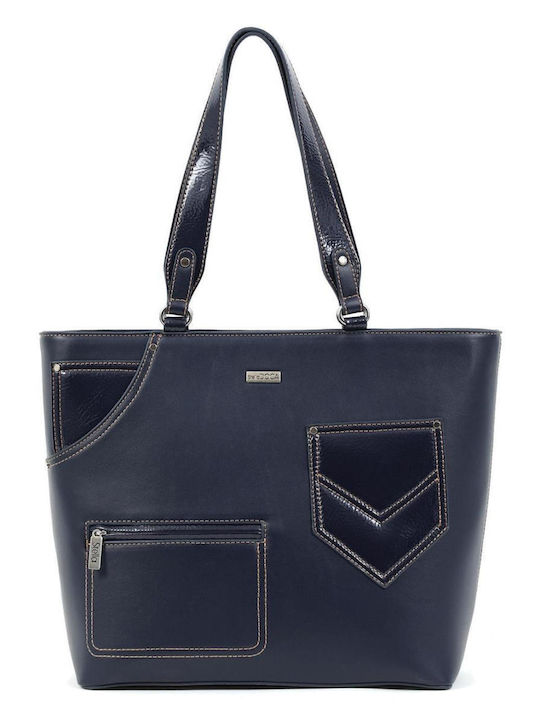 Doca Damen Tasche Schulter Blau