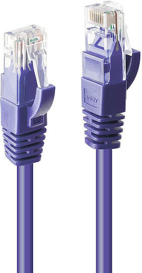 Lindy U/UTP Cat.6 Gigabit Network Cable Ethernet 1m Purple