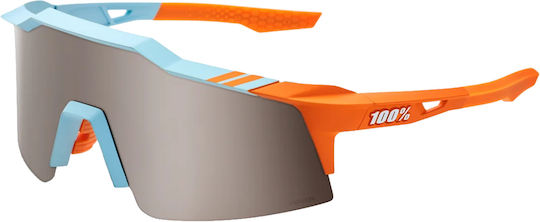 100% Cycling Glasses Speedcraft SL with Blue Frame & Dark Lenses