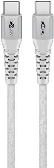 Goobay USB 2.0 Kabel USB-C männlich - USB-C 60W Weiß 1m (70193)