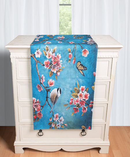 Silk Fashion Runner Silk Ks031 Blue 45x170cm
