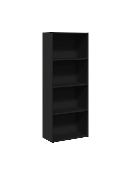 Bibliotecă Negru 60x30x152cm