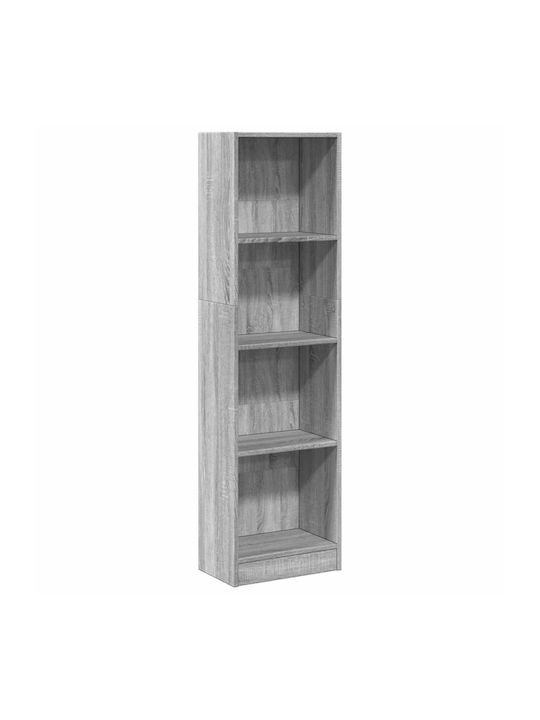 Bookcase Grey 40x24x143cm