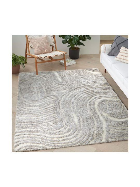 Saray Home Moroccan Rug Rectangular Shaggy Cream