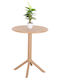 Catering Garden Table for Small Outdoor Spaces Made of Polypropylene Foldable Terrin Cappuccino 61x61x77cm