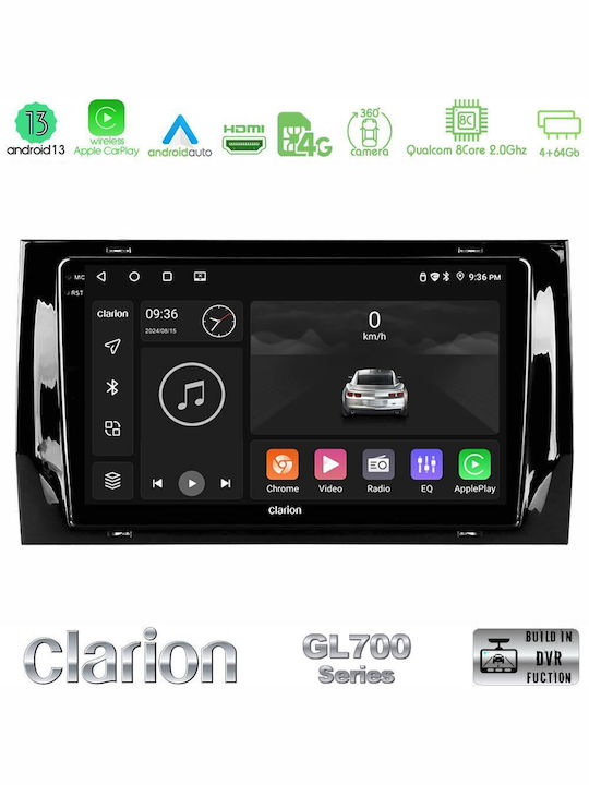 Clarion Auto-Audiosystem für Skoda Kodiaq (Bluetooth/USB/WiFi/GPS/Apple-Carplay/Android-Auto) mit Touchscreen 10"