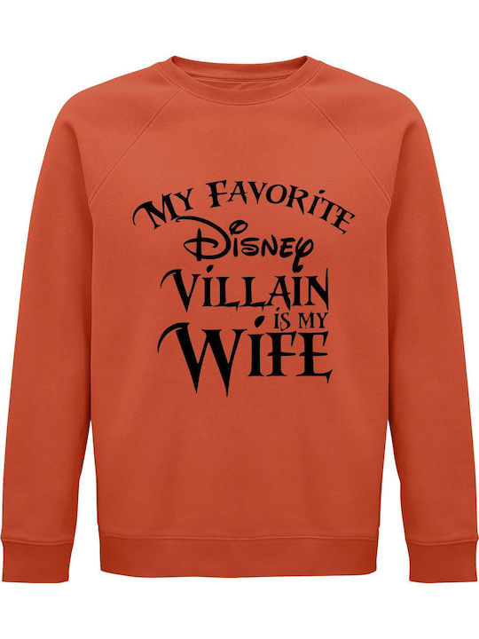 My Favorite Disney Villain Is My Wife Φούτερ Πορτοκαλί