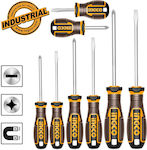 Ingco Set 8 Magnetic Screwdrivers