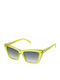 Tous Women's Sunglasses with Yellow Plastic Frame and Gray Gradient Lens