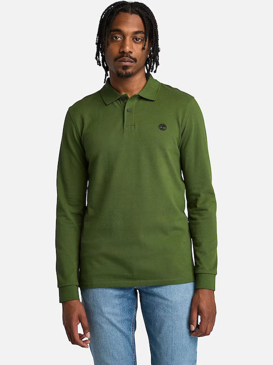 Timberland Polo Long Sleeve Blouse Dark Green
