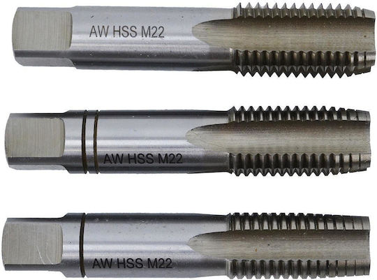 Awtools Tap M2 Hss M12x1.75 Sets 3pcs