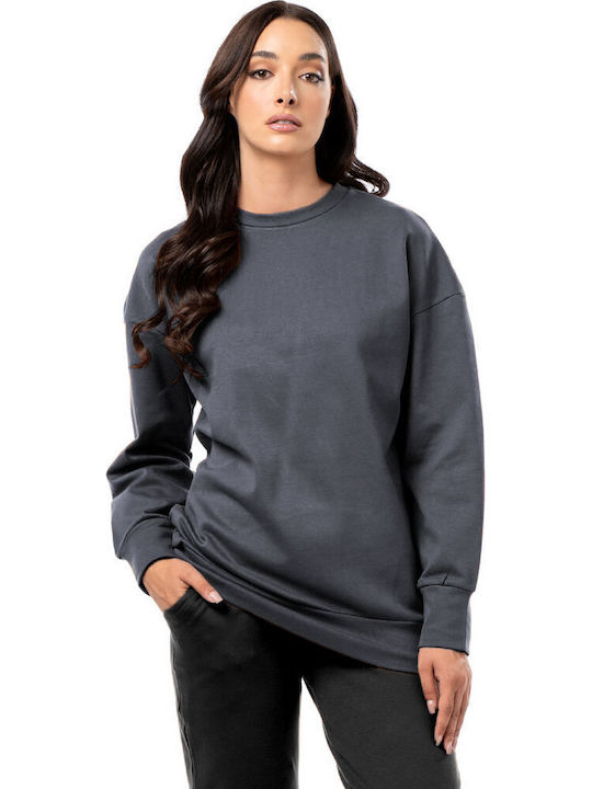 Bodymove Damen Bluse Baumwolle Gray