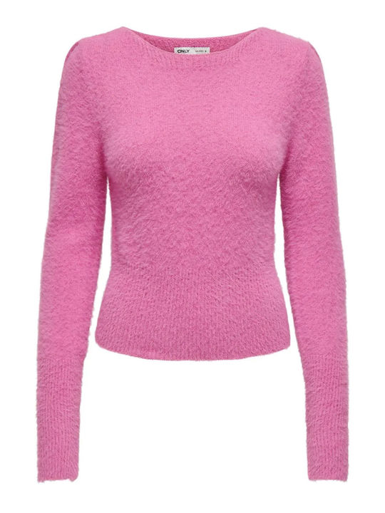 Only Piumo Women's Long Sleeve Sweater Super Pink