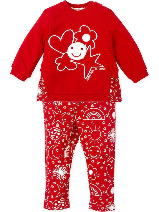 Kinder-Set mit Leggings Winter 2Stück Red