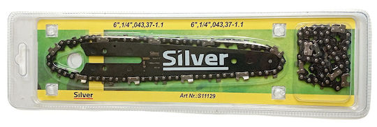 Silver Slide+2xKette 6" 1/4" 043 37-1.1mm