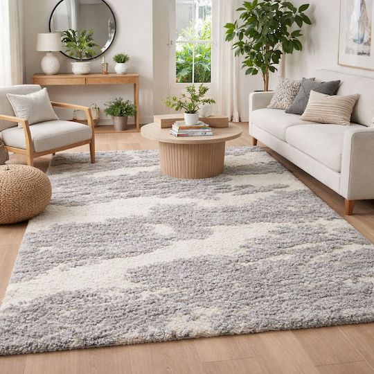 Saray Home Set Shaggy Covoare pentru dormitor Catifea Cream C716B-CRBG-SET 3buc