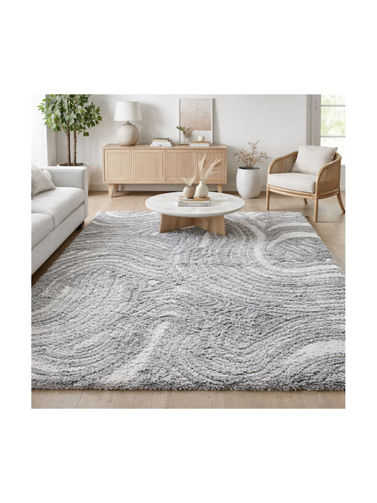 Saray Home Shaggy Velvet Bedroom Rugs Set Gray C717B-GR-SET 3pcs