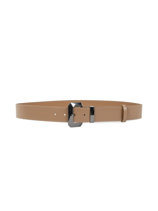 Doca Leather Women's Belt Beige